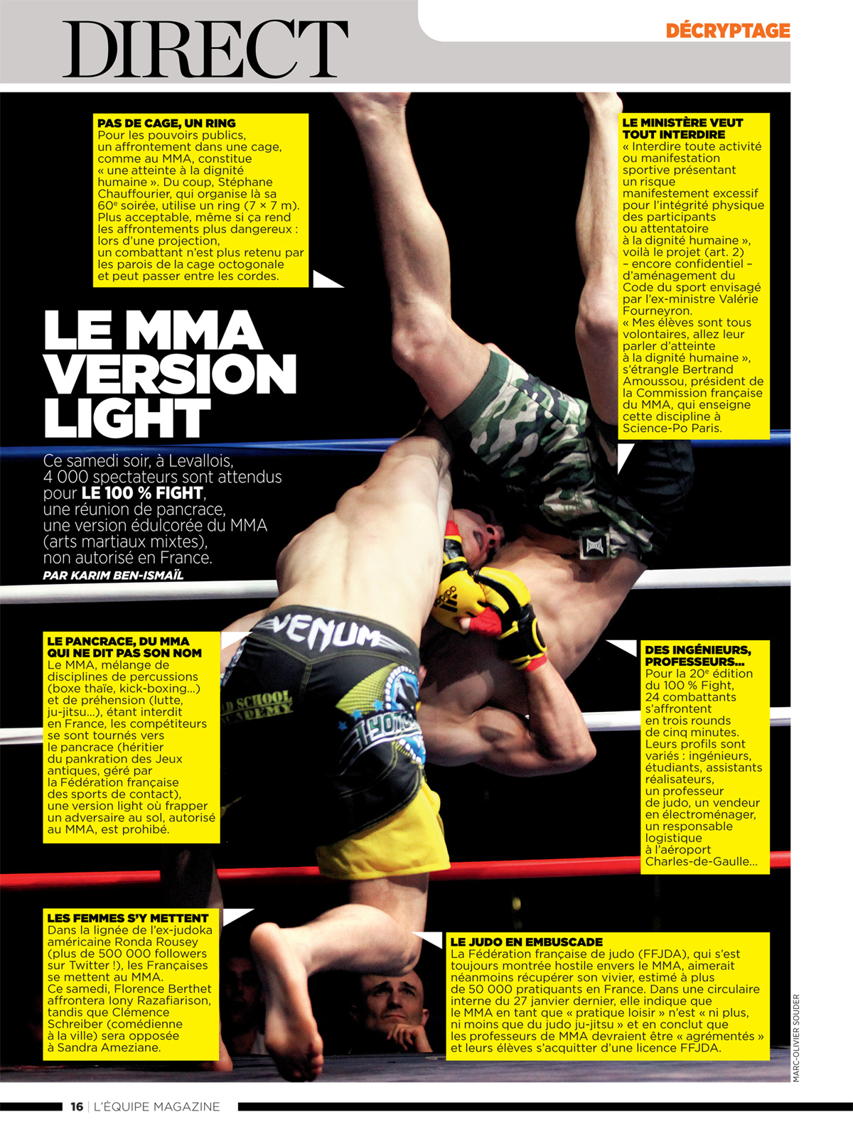 L'équipe magazine, 1655, Avril 2014, MMA version light, pancrace