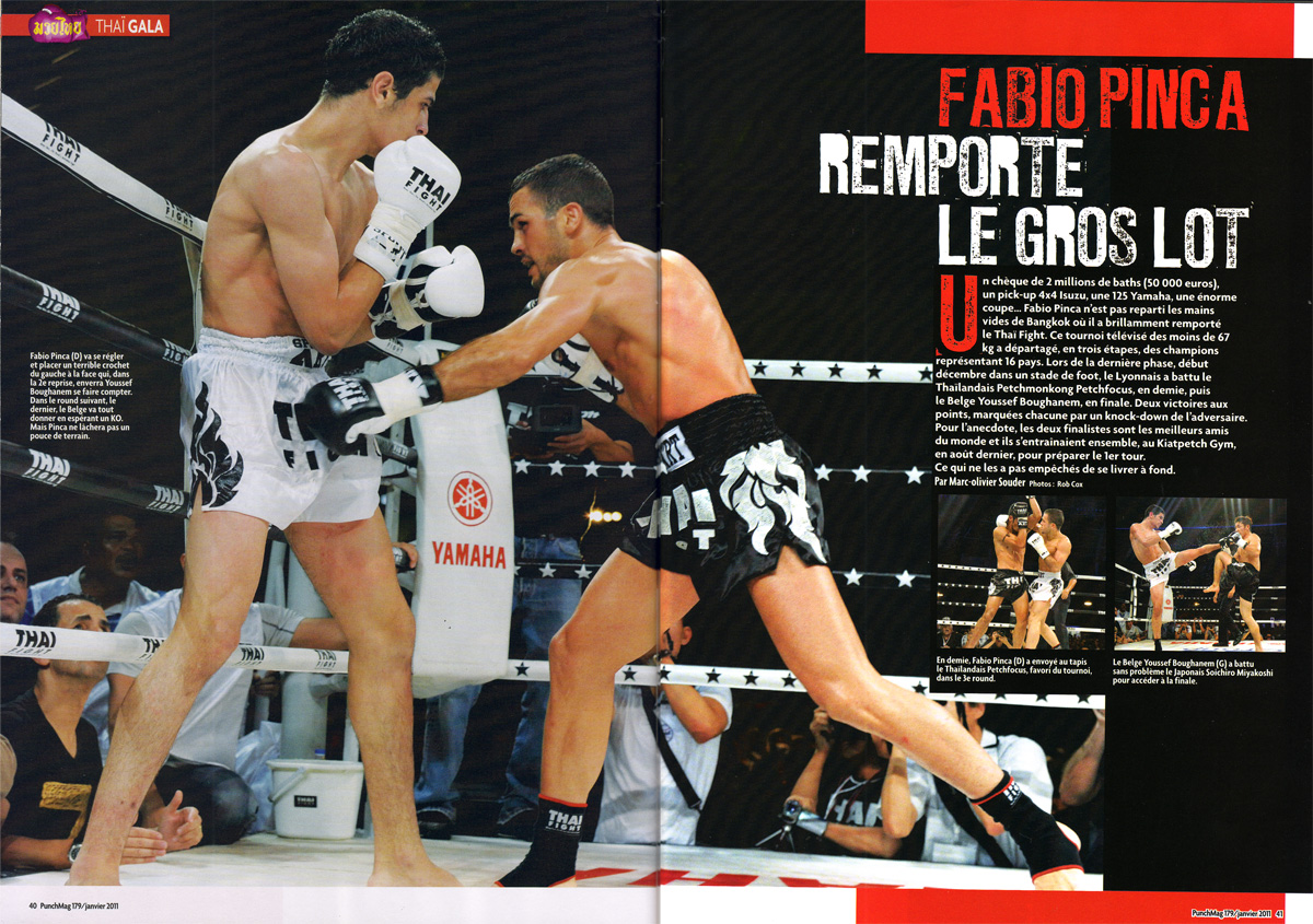 Punch Mag 179, Janvier 2011, Finale Thai Fight, Fabio Pinca, Youssef Boughanem
